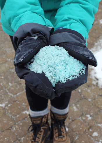 A handful of winter salt.