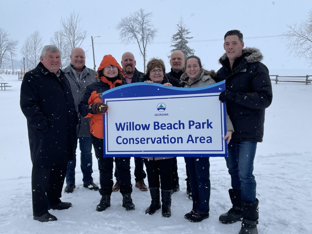 In the group photo above: Front row - L-R; York Region Chairman and CEO, and Chair of the Lake Simcoe Region Conservation Authority Wayne Emmerson, Town of Georgina Councillor Dale Genge, Town of Georgina Mayor Margaret Quirk, Town of Georgina Regional Councillor Naomi Davison, Town of Georgina Councillor Dave Neeson Back row - L-R; Lake Simcoe Region Conservation Authority CAO Rob Baldwin, Town of Georgina CAO Ryan Cronsberry, Director of Strategic Initiatives Shawn Nastke